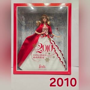 Barbie Holiday Collector Doll in Red and White Gown 2010